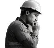 Worker estimating a truck load